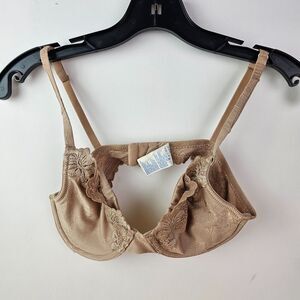 Vintage Warners Bra 34B Beige Lace Underwire Style‎ 02510